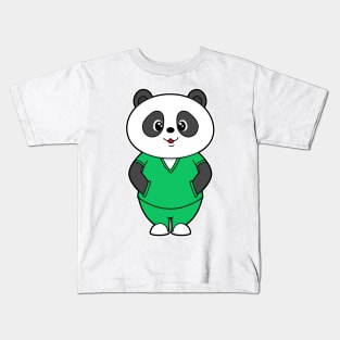 Panda as Nurse with Smock Kids T-Shirt